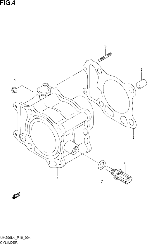 CYLINDRE POUR SUZUKI BURGMAN 200 2014 POUR SUZUKI BURGMANUH200 L4 