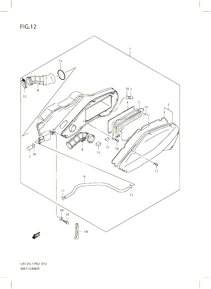 FILTRE A AIR POUR SUZUKI SIXTEEN 125 2012 POUR SUZUKI SIXTEENUX125L1