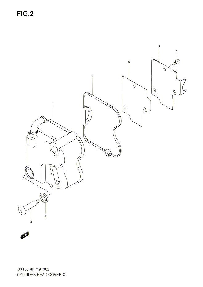 COUVRE CULASSE POUR SUZUKI SIXTEEN 150 2010 POUR SUZUKI SIXTEENUX150 L0 