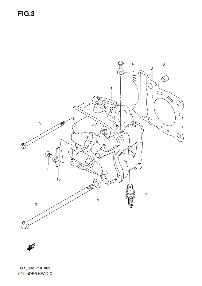 CULASSE POUR SUZUKI SIXTEEN 150 2010 POUR SUZUKI SIXTEENUX150 L0 