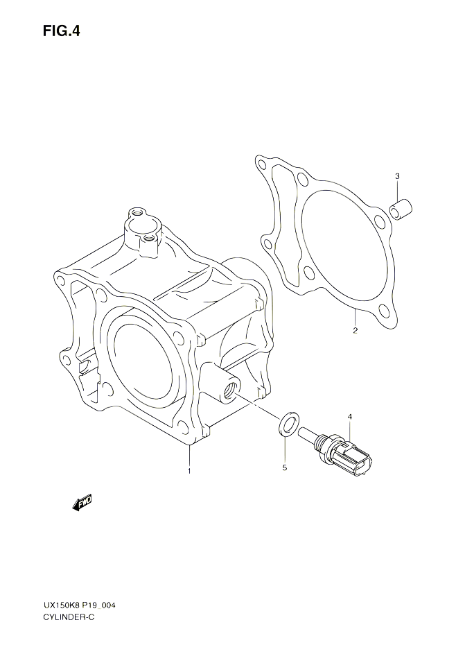 CYLINDRE POUR SUZUKI SIXTEEN 150 2010 POUR SUZUKI SIXTEENUX150 L0 