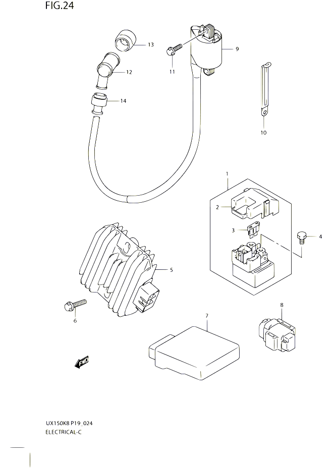 PARTIE ELECTRIQUE POUR SUZUKI SIXTEEN 150 2010 POUR SUZUKI SIXTEENUX150 L0 