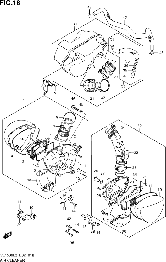 FILTRE A AIR POUR SUZUKI INTRUDERVL1500 L3 2013