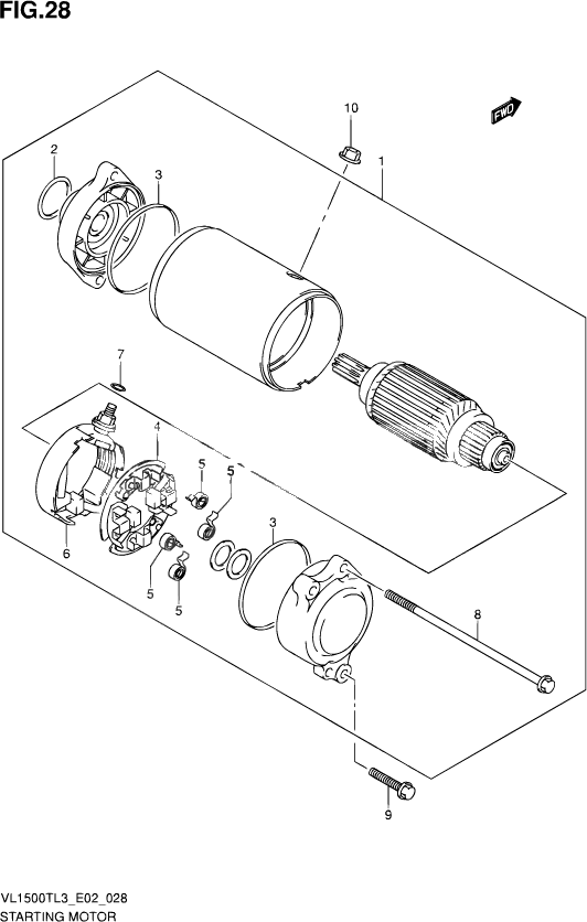 DEMARREUR POUR SUZUKI INTRUDERVL1500T L3 2013