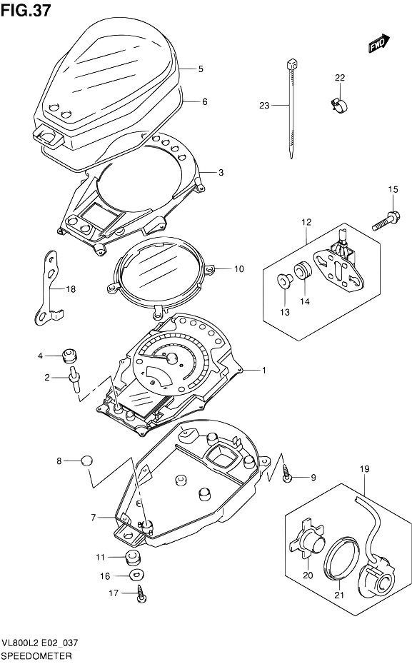 COMPTEUR POUR SUZUKI VOLUSIAVL800L2 2012