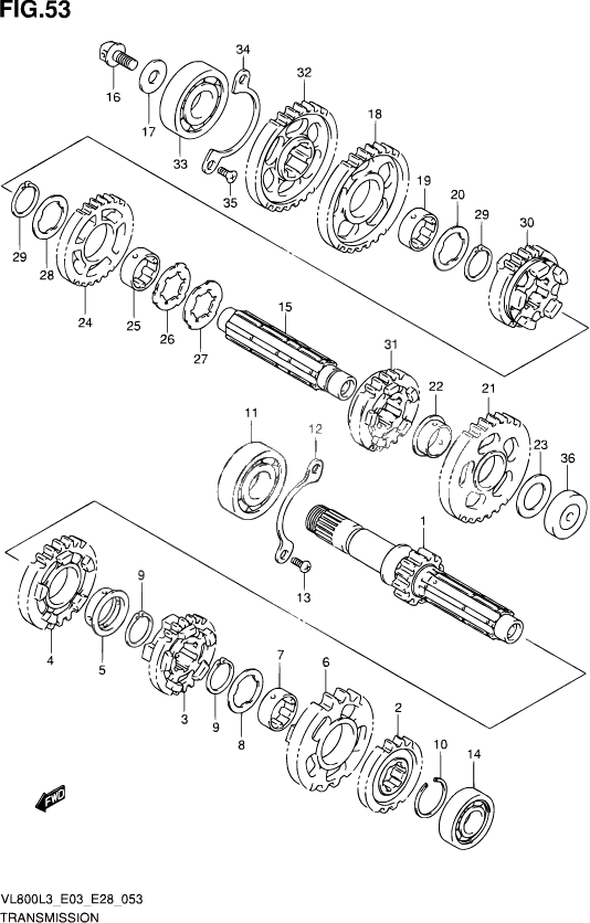 TRANSMISSION POUR SUZUKI VOLUSIAVL800 L3 VL800T L3 VL800C L3 2013