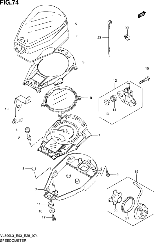 COMPTEUR POUR SUZUKI VOLUSIAVL800 L3 VL800T L3 VL800C L3 2013