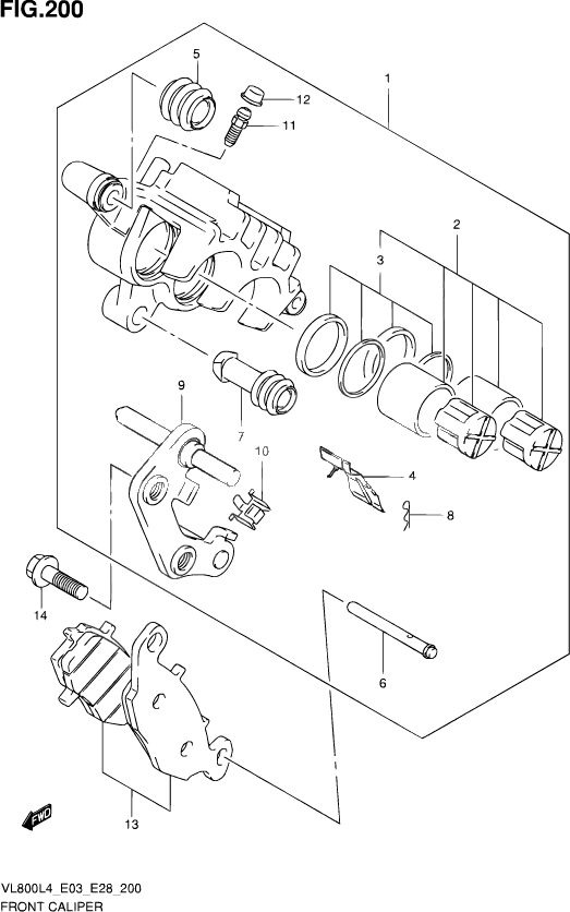 ETRIER DE FREIN AVANT POUR VOLUSIA 800VL800 L4 VL800T L4 VL800C L4 2014