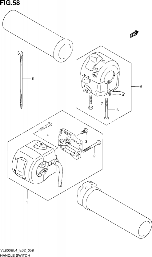 COMMODOS POUR INTRUDER 800VL800BUE L4 2014