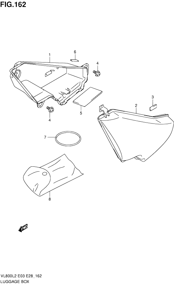 COFFRE POUR SUZUKI VOLUSIAVL800CL2 2012