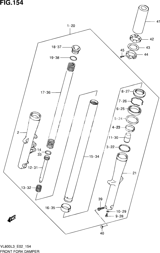 FOURCHE POUR SUZUKI VOLUSIAVL800C L3 2013
