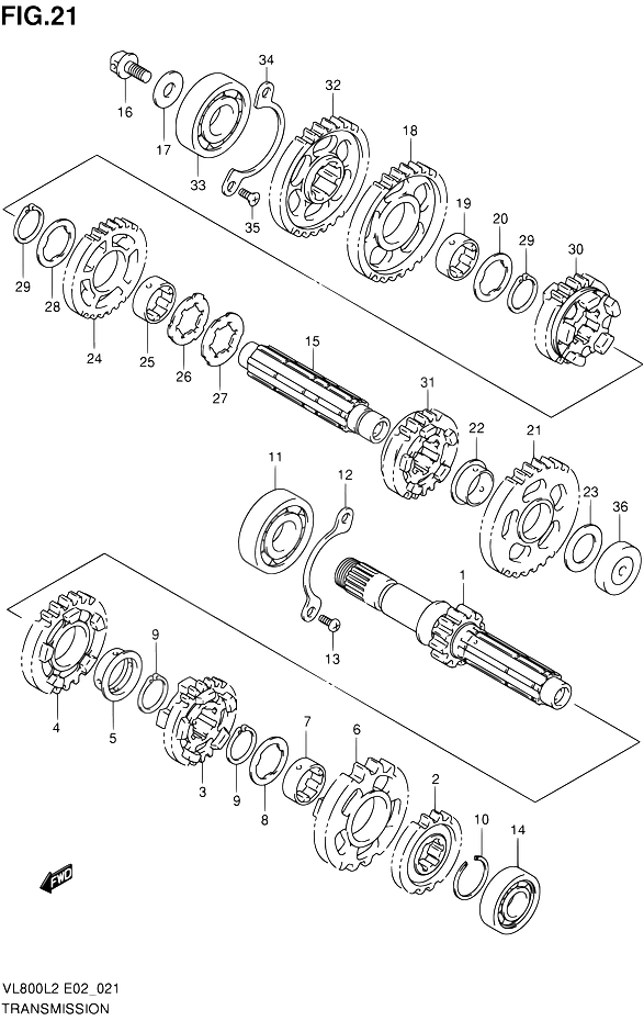 TRANSMISSION POUR SUZUKI VOLUSIAVL800CUEL2 2012