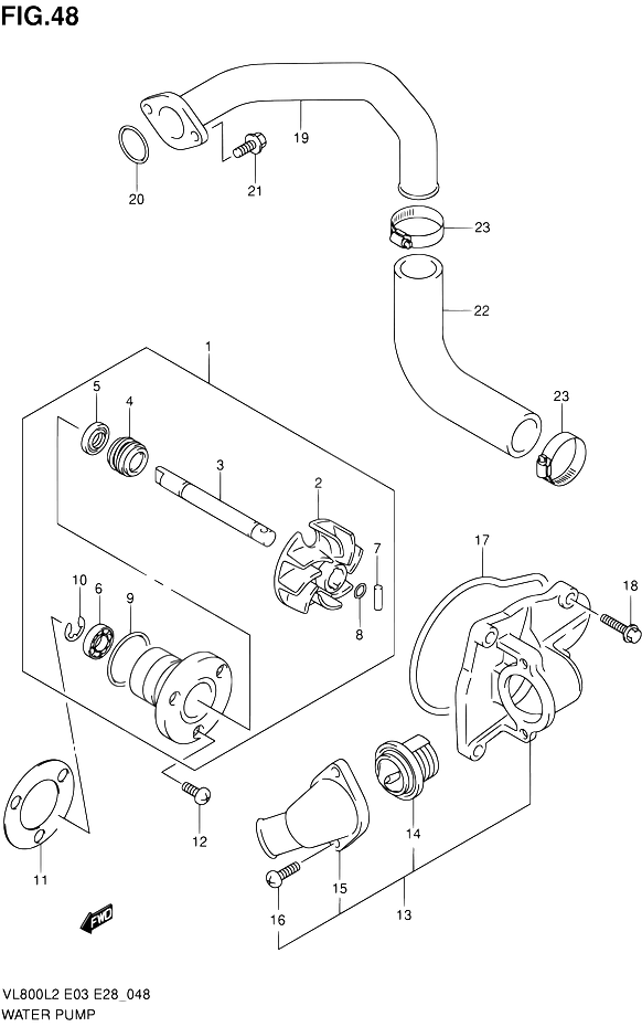 POMPE A EAU POUR SUZUKI VOLUSIAVL800TL2 2012