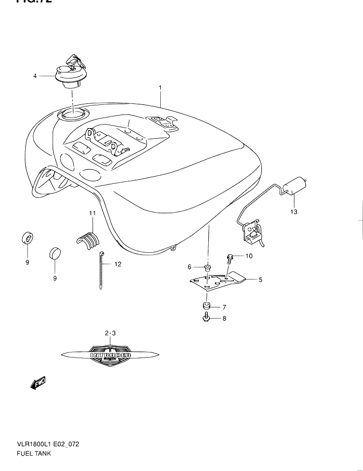 RESERVOIR DESSENCE POUR SUZUKI INTRUDERVLR1800L1 2011
