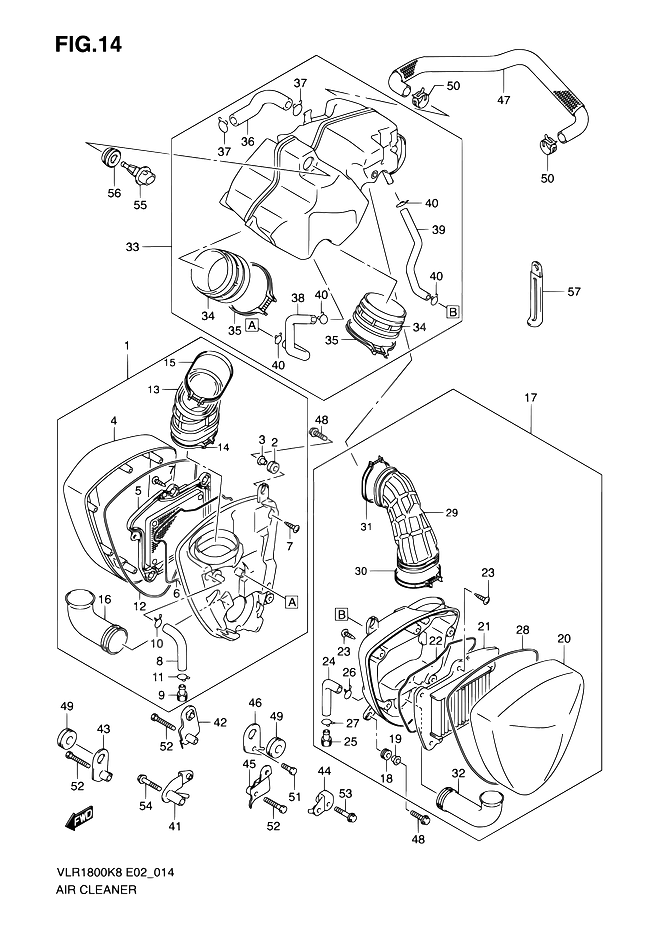 FILTRE A AIR POUR SUZUKI INTRUDERVLR1800UFK9 2009