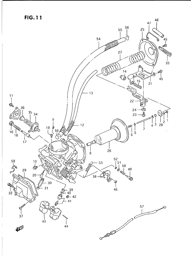 CARBURATEUR POUR INTRUDER 1400VS1400GLP H  VS1400GLF H  1987