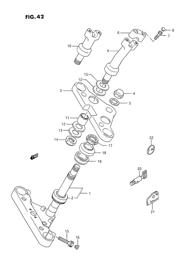 TE DE FOURCHE POUR INTRUDER 1400VS1400GLPL VS1400GLFL 1990
