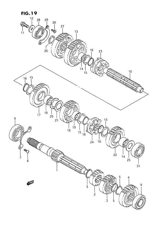 TRANSMISSION POUR INTRUDER 1400VS1400GLPP VS1400GLFP 1993