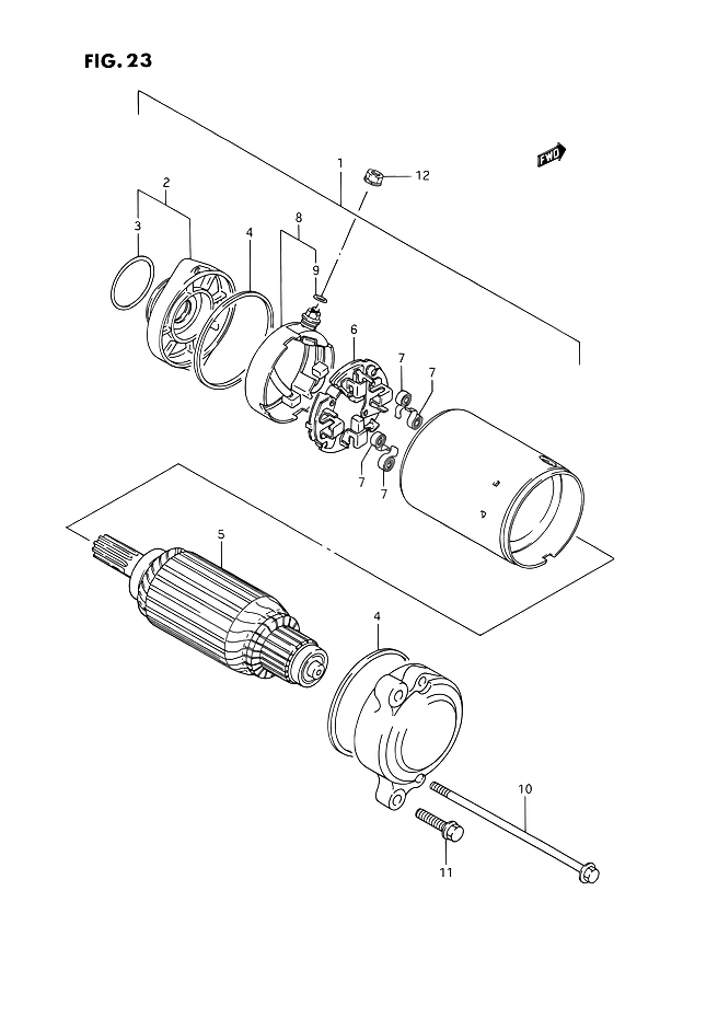 DEMARREUR POUR INTRUDER 1400VS1400GLPP VS1400GLFP 1993