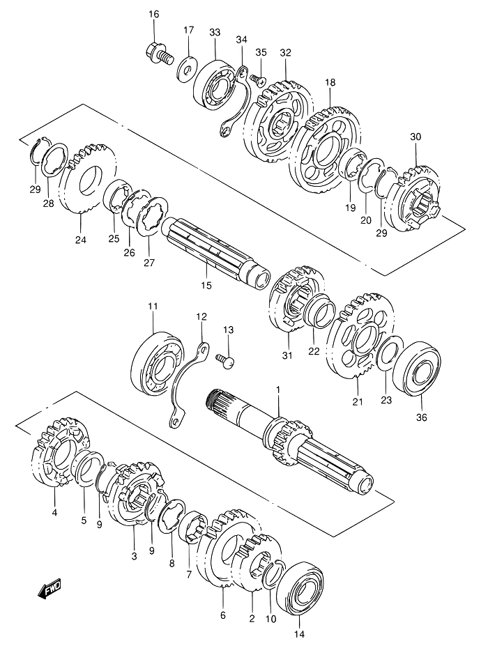 TRANSMISSION POUR INTRUDER 800VS800GL N 1992