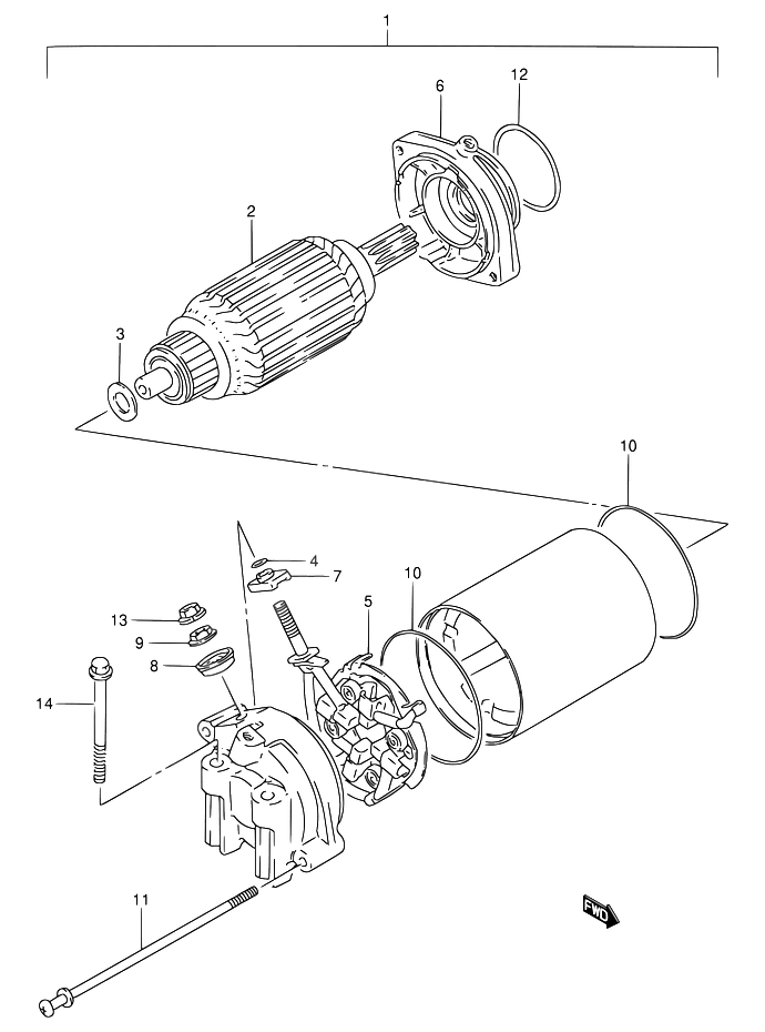 DEMARREUR POUR INTRUDER 800VS800GL N 1992