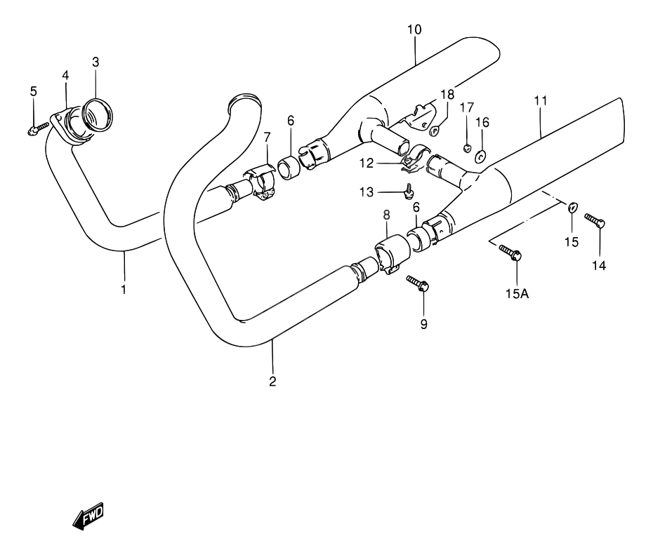 SILENCIEUX POUR SUZUKI INTRUDERVS800GL P 1993