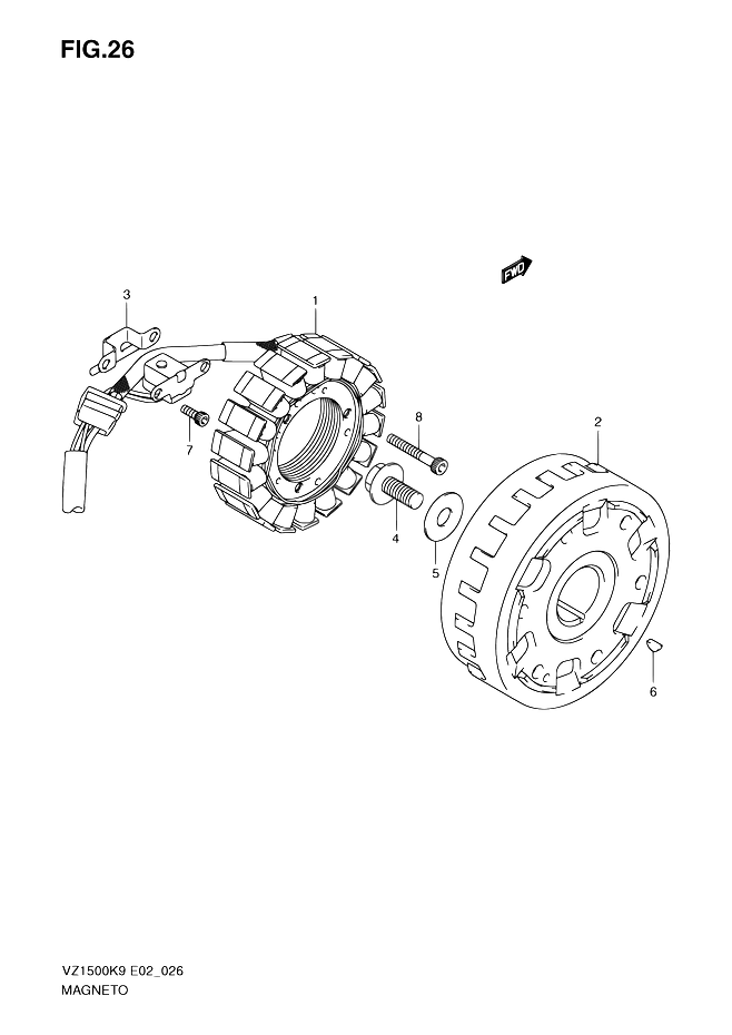 ALLUMAGE ROTOR STATOR POUR SUZUKI BOULEVARDVZ1500 L0 2010