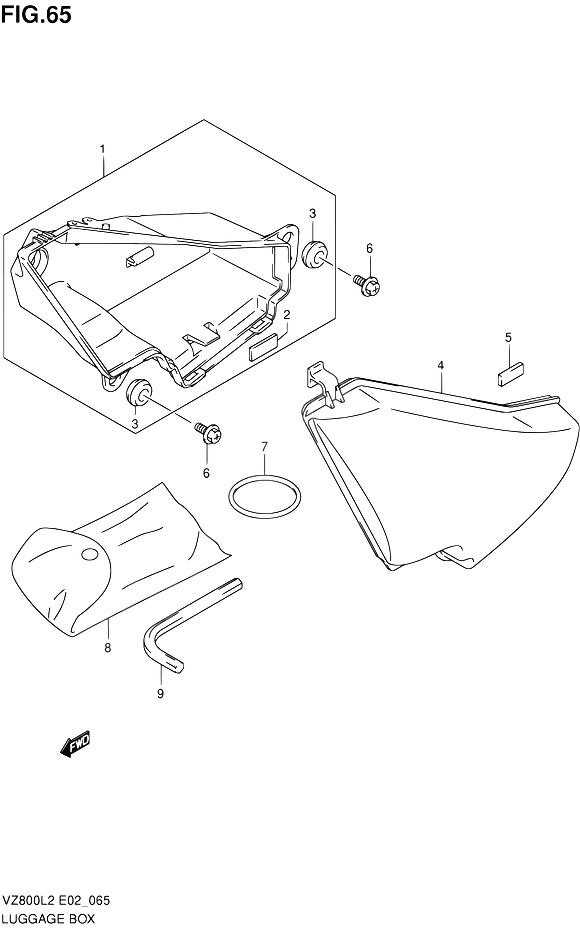 COFFRE POUR INTRUDER 800VZ800L2 2012