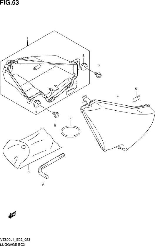 COFFRE POUR INTRUDER 800VZ800 L4  2014