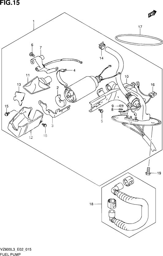 POMPE A ESSENCE POUR SUZUKI MARAUDERVZ800UE L3 2013