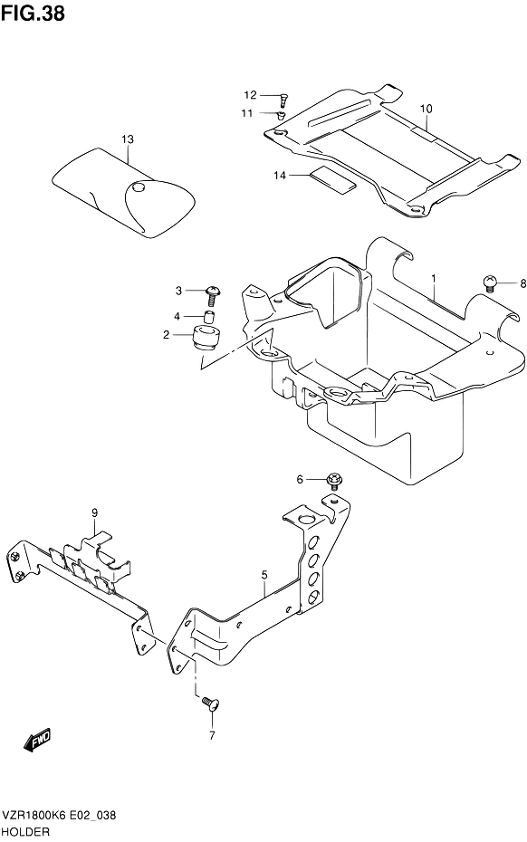 SUPPORT POUR SUZUKI INTRUDERVZR1800 K6 2006
