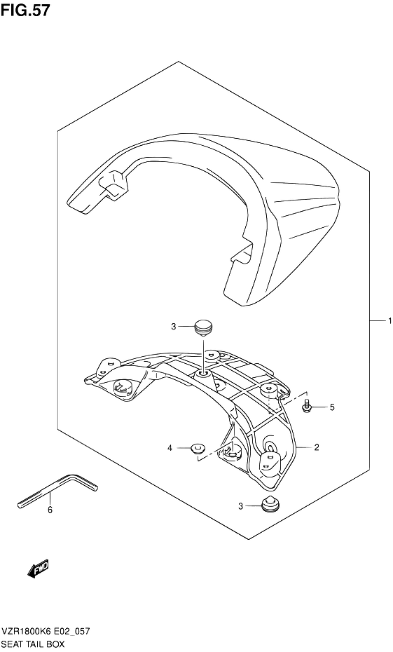 CAPOT DE SELLE POUR SUZUKI INTRUDERVZR1800 K6 2006