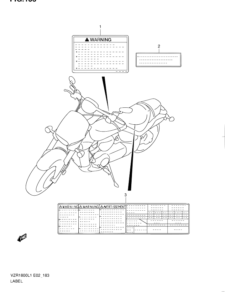 ETIQUETTE POUR SUZUKI INTRUDERVZR1800L1 2011