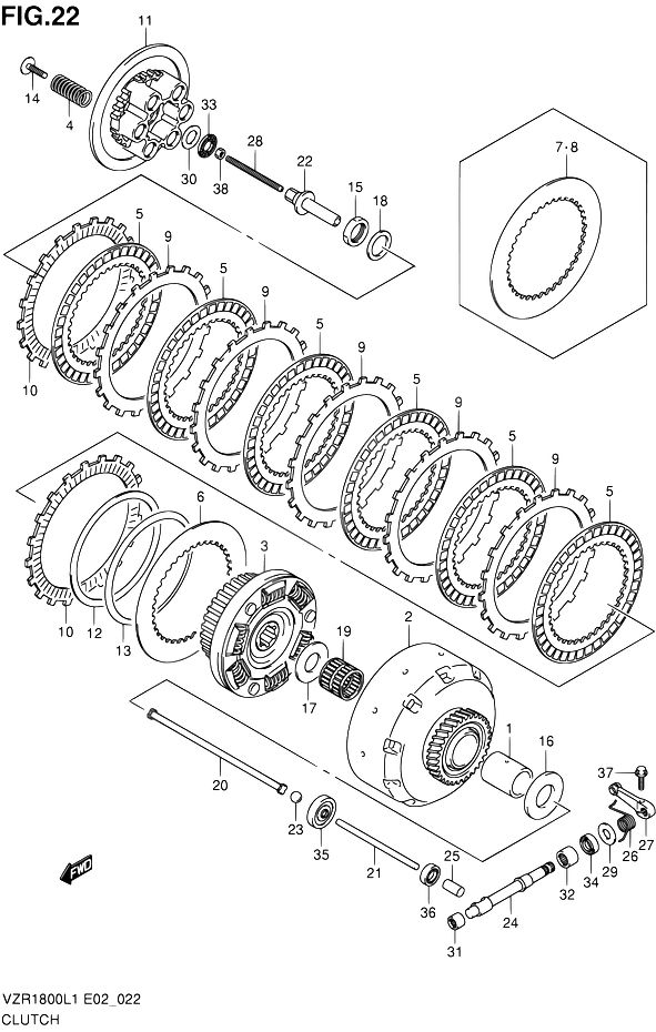 EMBRAYAGE POUR SUZUKI INTRUDERVZR1800UFL1 2011