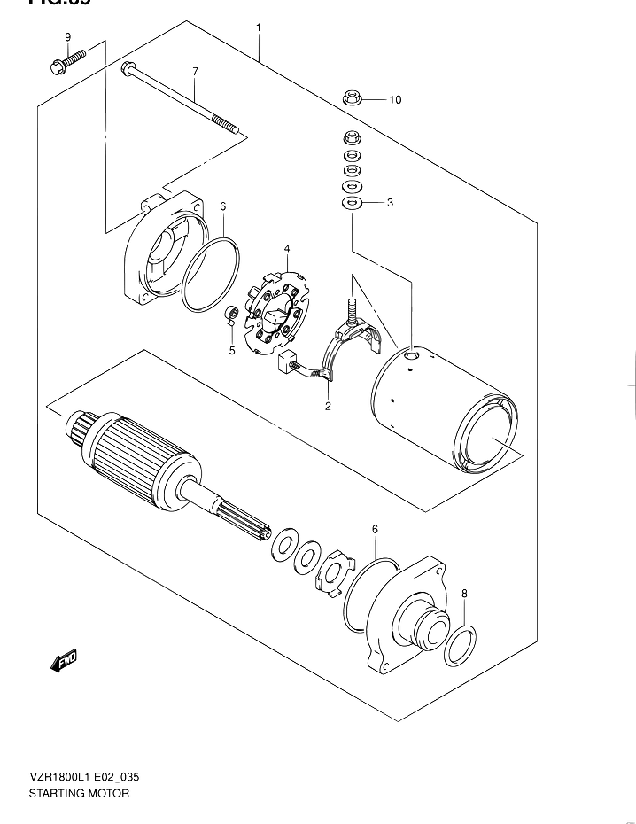 DEMARREUR POUR SUZUKI INTRUDERVZR1800UFL1 2011
