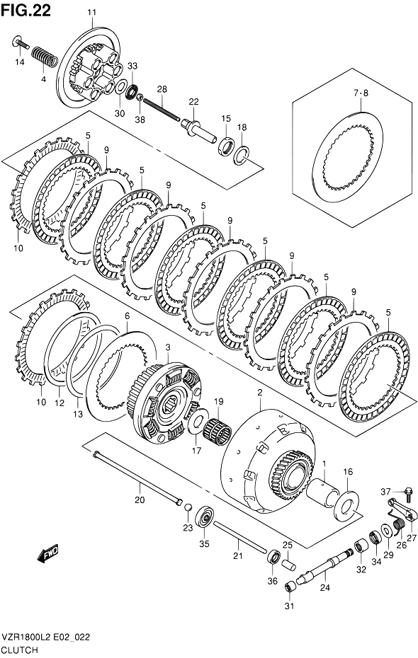 EMBRAYAGE POUR SUZUKI INTRUDERVZR1800UFL2 2012