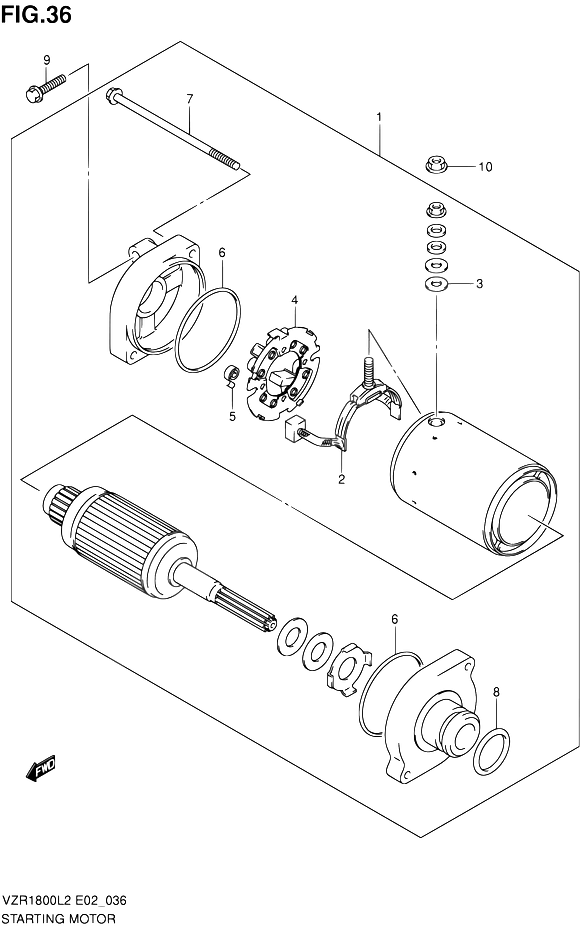 DEMARREUR POUR SUZUKI INTRUDERVZR1800UFL2 2012