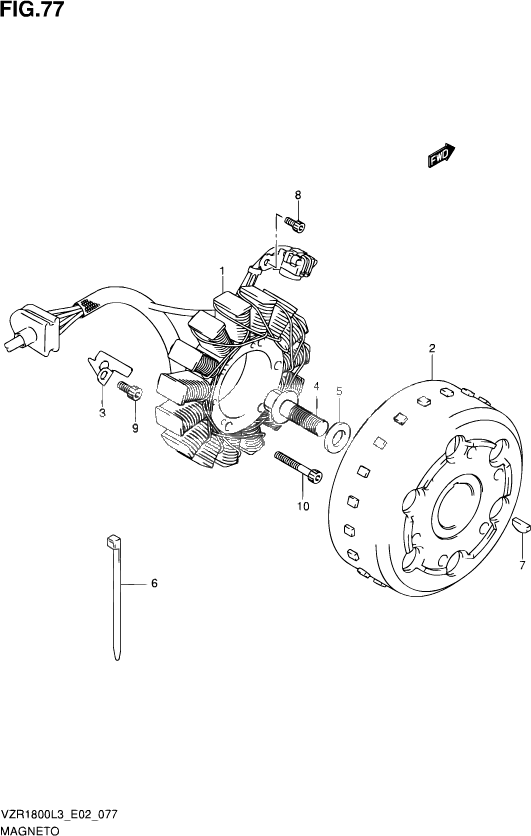 ALLUMAGE ROTOR STATOR POUR INTRUDER 1800VZR1800UF L3 2013