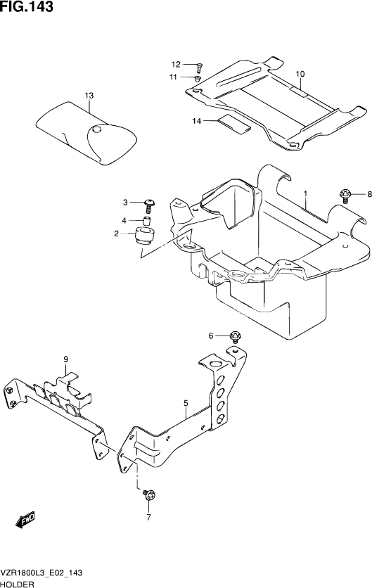 SUPPORT POUR INTRUDER 1800VZR1800UF L3 2013