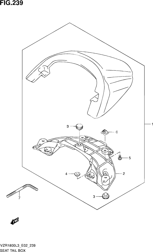CAPOT DE SELLE POUR INTRUDER 1800VZR1800UF L3 2013