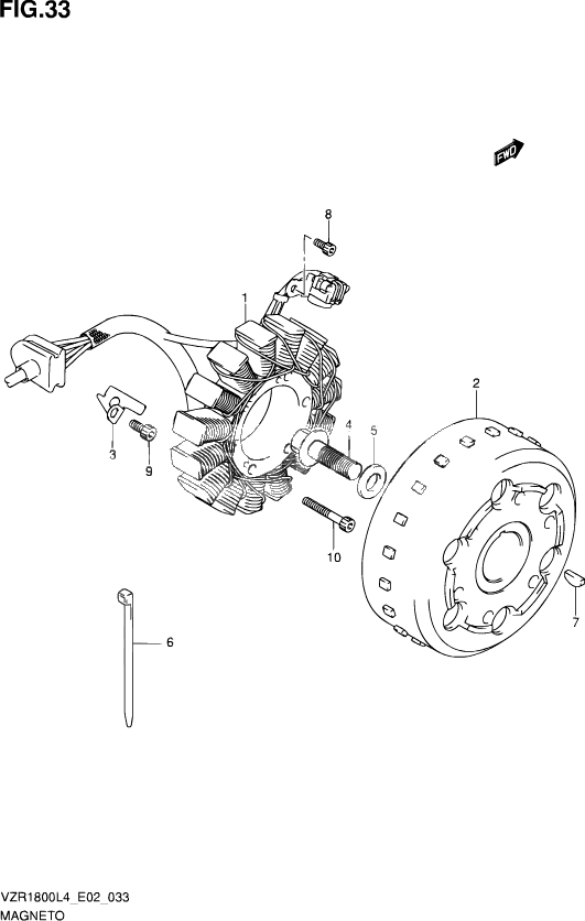 ALLUMAGE ROTOR STATOR POUR INTRUDER M 1800RVZR1800UF L4 2014