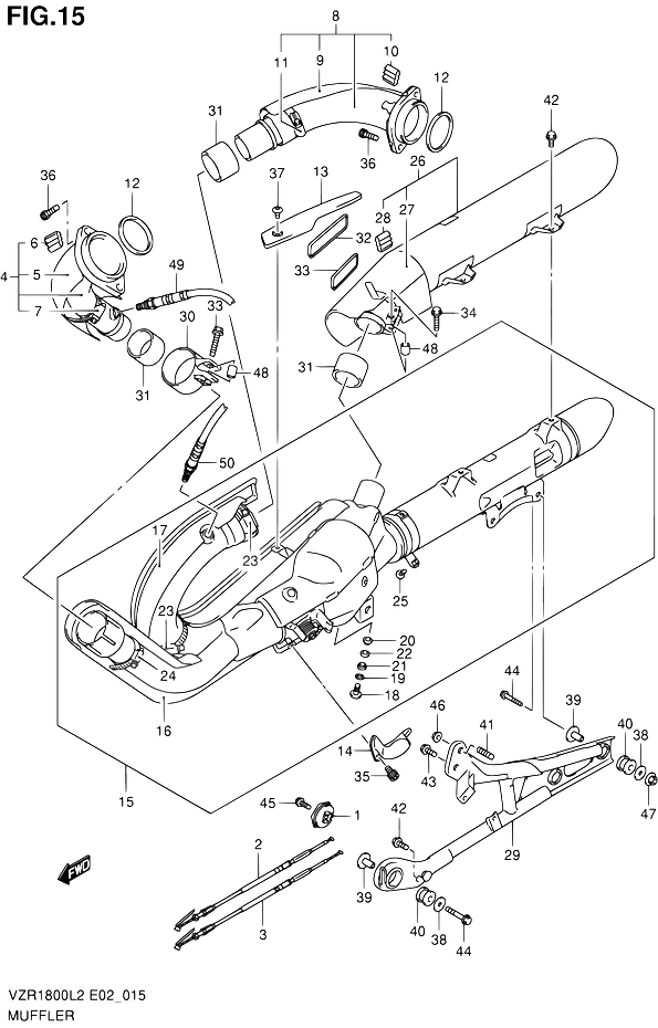 SILENCIEUX POUR SUZUKI INTRUDERVZR1800ZL2 2012