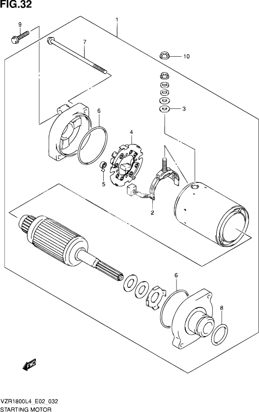 DEMARREUR POUR INTRUDER M 1800RVZR1800Z L4 2014