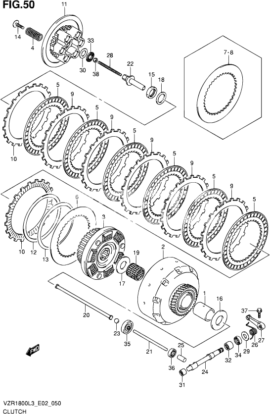 EMBRAYAGE POUR SUZUKI INTRUDERVZR1800ZUF L3 2013