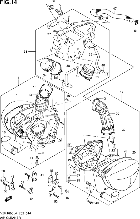 FILTRE A AIR POUR INTRUDER M 1800RVZR1800ZUF L4 2014