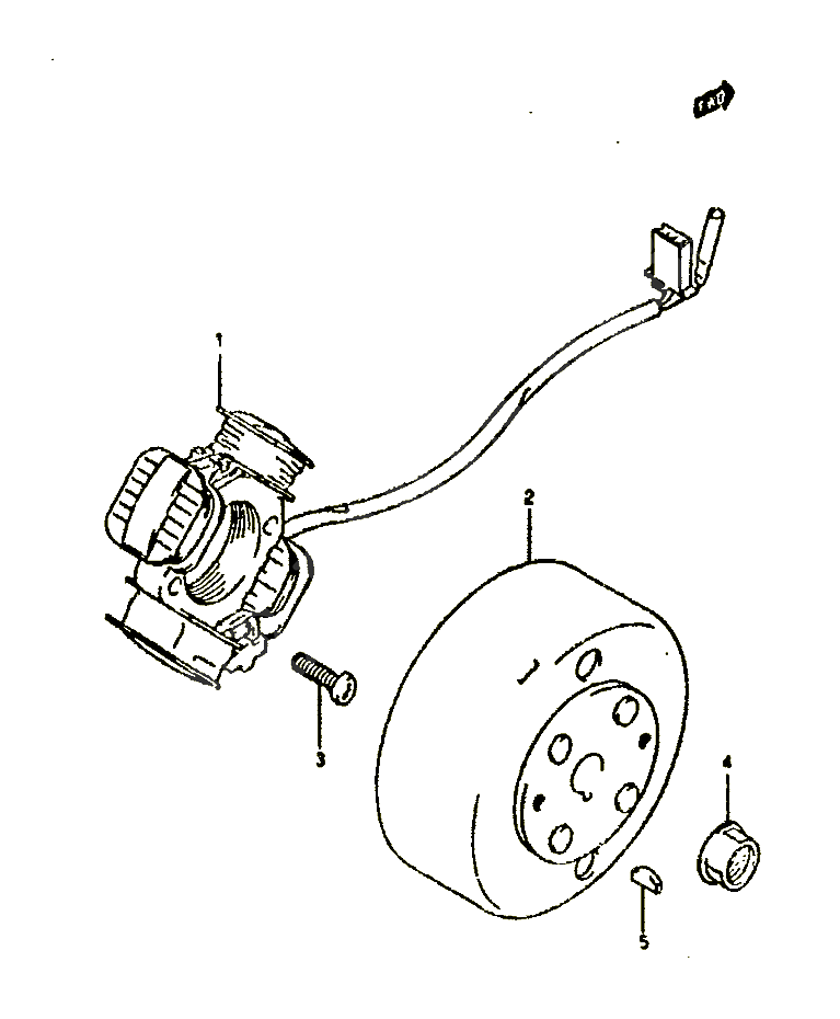 ALLUMAGE ROTOR STATOR POUR SUZUKI ADDRESS 50 1992 POUR SUZUKI ADDRESSAH50GR