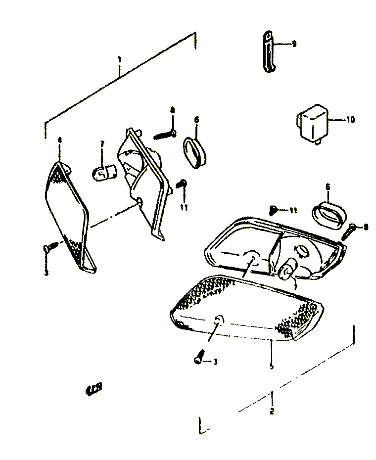 CLIGNOTANTS AVANT POUR SUZUKI ADDRESS 50 1992 POUR SUZUKI ADDRESSAH50GR