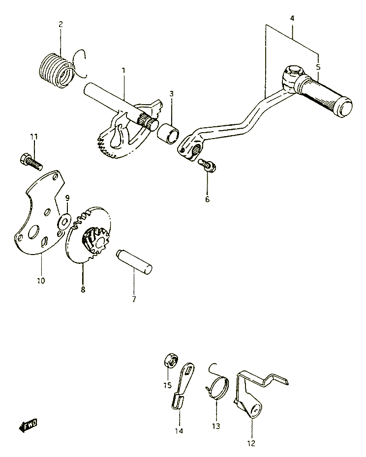 KICK POUR SUZUKI CP 50 1985 POUR SUZUKI CPCP50CHF 