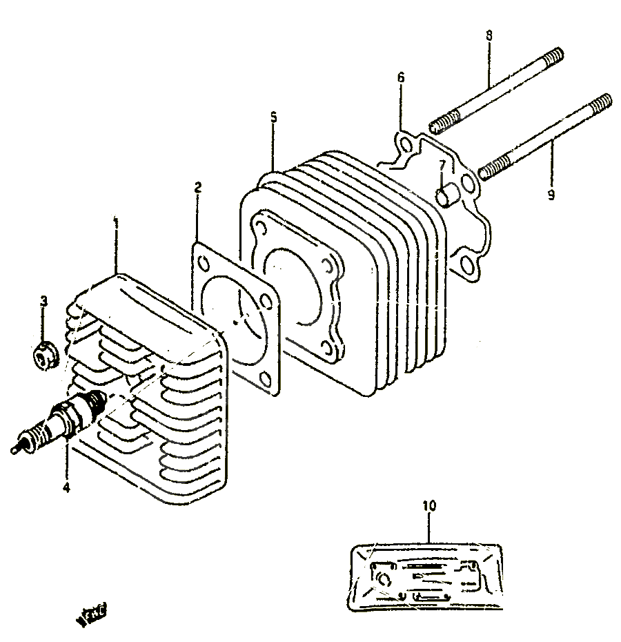 CYLINDRE POUR SUZUKI ADDRESS 100 1994 POUR SUZUKI ADDRESSAH100R 