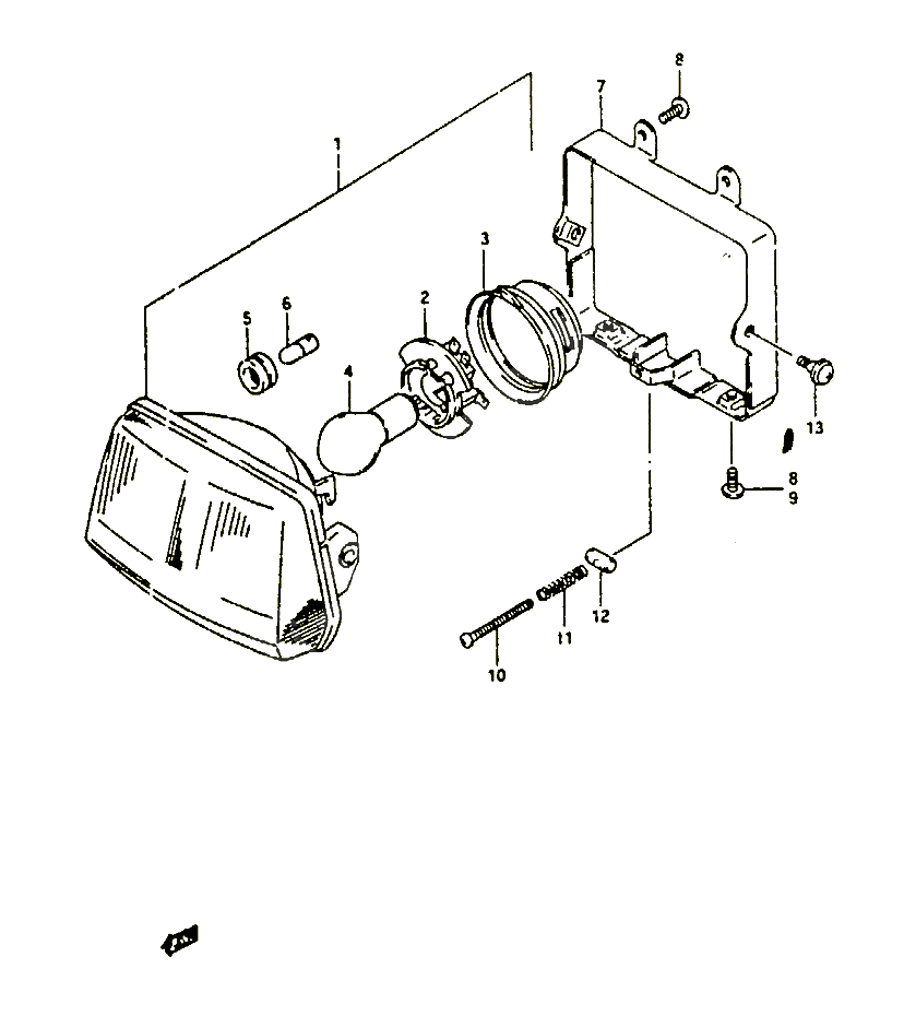 PHARE POUR SUZUKI ADDRESS 100 1994 POUR SUZUKI ADDRESSAH100R 